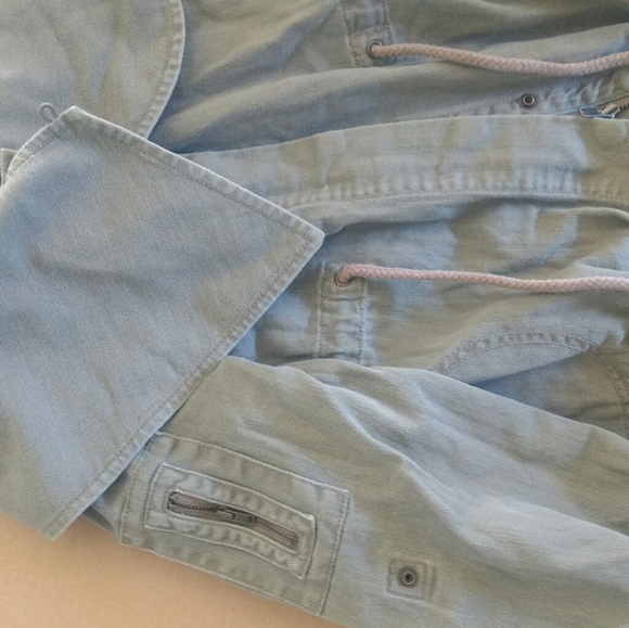 Hang Ten Bog Collar Zip/Snap Olive Jacket - Picture 2 of 3